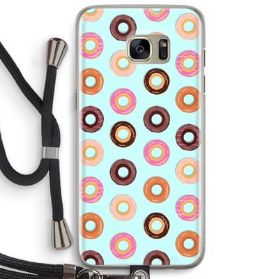 Donuts: Samsung Galaxy S7 Edge Transparant Hoesje met koord