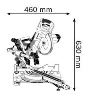 Bosch Blauw GCM 8 SJL afkortzaag | 216mm 1600w - 0601B19100 - thumbnail