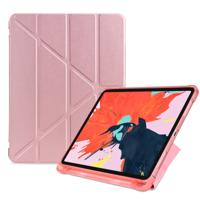Multi-Folding shock proof TPU beschermende case voor iPad Pro 11 inch (2018) met houder & pen sleuf (Rose goud)
