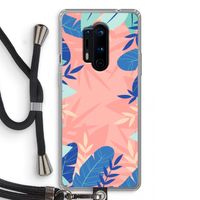 Tropisch: OnePlus 8 Pro Transparant Hoesje met koord