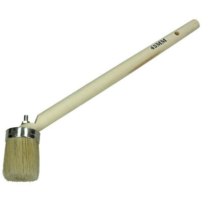 Bokkenpoot / teerkwast - 45 mm - witte varkensharen - blankhouten steel