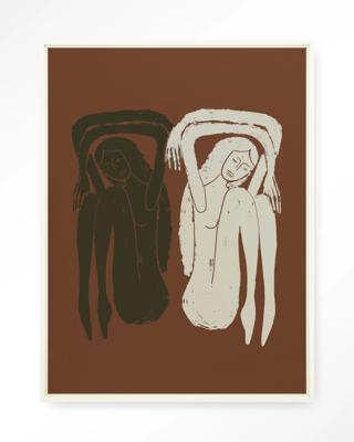 Urban Cotton Wandkleed 'Bound Together' 80 x 110cm in Floating Frame - off white Urban Cotton Wandkleed 'Bound Together' 80 x 110cm in Floating Frame - off white