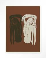 Urban Cotton Wandkleed 'Bound Together' 80 x 110cm in Floating Frame - off white