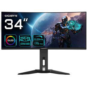 GIGABYTE MO34WQC computer monitor 86,4 cm (34") 3440 x 1440 Pixels Wide Quad HD OLED Zwart