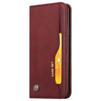 Knead huidtextuur horizontale Flip lederen case voor Galaxy S9 PLUS, met foto frame & houder & kaartsleuven & portemonnee (wijn rood)