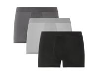 LIVERGY 3 heren boxers (Zwart/grijs, L)