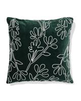 051 Kussenhoes 50x50cm Velours Bloem Groen (groen)