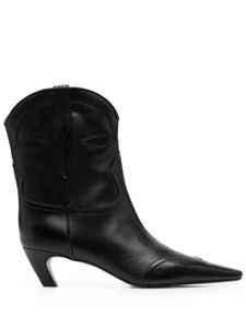 KHAITE bottines The Dallas 45 mm en cuir - Noir