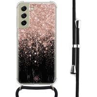 Samsung Galaxy S21 FE hoesje met koord - Marmer twist Samsung Galaxy S21 FE hoesje met koord - Marmer twist