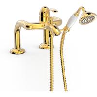 Badrand kraan verhoogd Tres Clasic | Inbouw | Mengkraan | 2-weg | Vintage | 24k Goud glans