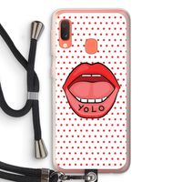 Yolo Denise: Samsung Galaxy A20e Transparant Hoesje met koord Yolo Denise: Samsung Galaxy A20e Transparant Hoesje met koord