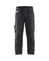 Blåkläder Service werkbroek met stretch zonder spijkerzakken 14951330 | Zwart/High-Vis Geel | Maat 44 - 7330509544303