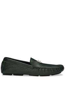 Dolce & Gabbana logo-plaque leather loafers - Vert