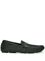 Dolce & Gabbana logo-plaque leather loafers - Vert - thumbnail