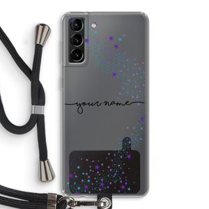 Sterren: Samsung Galaxy S21 Plus Transparant Hoesje met koord