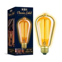 KS verlichting LED Lamp Classic Gold Rustic 4W - thumbnail