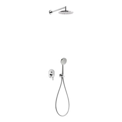 Regendouche set Tres Alplus | Inbouw | Mengkraan | 2-weg | Rond | Chroom
