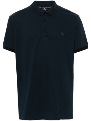 ETRO polo à logo brodé - Bleu