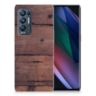 OPPO Find X3 Neo | Bumper Hoesje | Old Wood