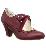 Wiggle Shoes Ribbon Tie Burgundy-41 - thumbnail