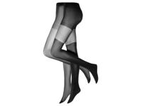 esmara 2 paar dames panty&apos;s 40 DEN (Overknee/zwart, S (36/38))