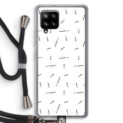 Hipster stripes: Samsung Galaxy A42 5G Transparant Hoesje met koord