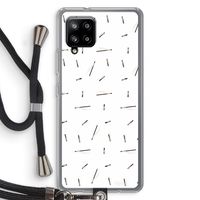 Hipster stripes: Samsung Galaxy A42 5G Transparant Hoesje met koord