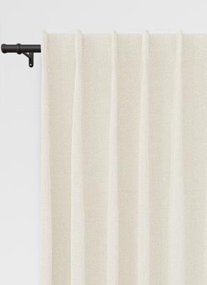 Jova gordijn - Beige met enkele plooi