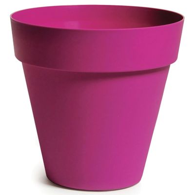 Plantenpot/bloempot - kunststof - fuchsia roze - binnen en buiten - D26 x H22 cm