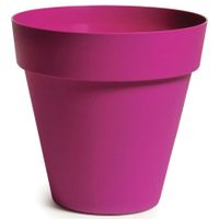 Plantenpot/bloempot - kunststof - fuchsia roze - binnen en buiten - D26 x H22 cm