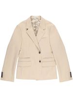 Alexander McQueen blazer boutonné à col cranté - Tons neutres