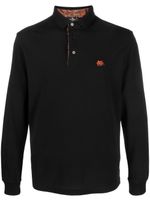 ETRO Pegaso-embroidered cotton polo shirt - Noir - thumbnail