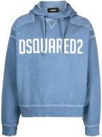 DSQUARED2 hoodie à logo imprimé - Bleu - thumbnail