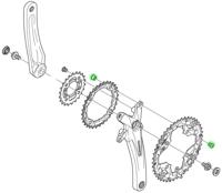 Shimano chainring bolts for fc-m391/mt300 (4 pieces)