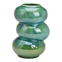 Vaas van porselein groen (B/H/D) 16x25x16cm