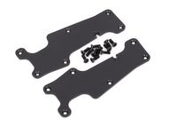 Traxxas - Suspension arm covers, black, front (left and right)/ 2.5x8 CCS (12) (TRX-9633)