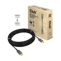 Club 3D ultra high speed hdmi gecertificeerde aoc-kabel (zwart, 15 meter, 4k 120hz / 8k 60hz, unidirectioneel)