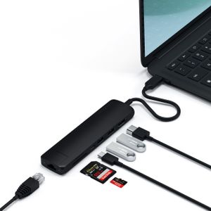 Satechi ST-UCSMA3K notebook dock & poortreplicator Bedraad USB 3.2 Gen 1 (3.1 Gen 1) Type-C Zwart