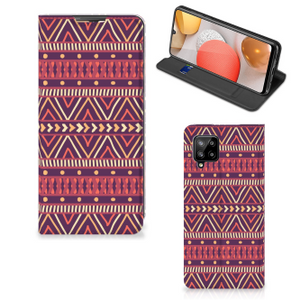 Samsung Galaxy A42 Hoesje met Magneet Aztec Paars