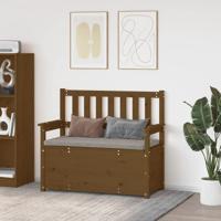 Bankje 112,5x51,5x96,5 cm massief grenenhout honingbruin