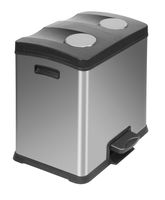 Eko pedaalemmer Rejoice 2 x 12 l, zilver