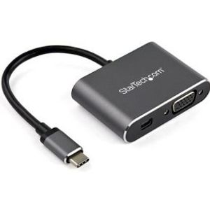 StarTech.com CDP2MDPVGA Grafische Adapter mini displayport/VGA in USB C out 4K grijs