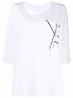 Y's t-shirt à logo imprimé - Blanc