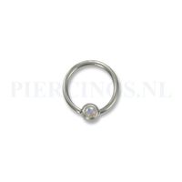 BCR 1.2 mm x 10 mm met steentje kristal AB