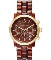 Horlogeband Michael Kors MK6235 Kunststof/Plastic Bruin 22mm Horlogeband Michael Kors MK6235 Kunststof/Plastic Bruin 22mm