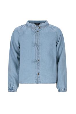 Like Flo winter blouse meisjes - blauw - Chei - chambrey - nep strik sluiting