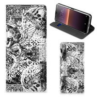 Mobiel BookCase Sony Xperia L4 Skulls Angel - thumbnail