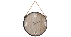 CLAYRE & EEF KLOK Ø 60*7 CM / 1*AA BRUIN METAAL ROND 5KL0097