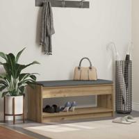 Halbank met kussen met plank Artisan Eiken 100 x 38 x 46 cm