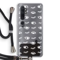 Eye pattern #3: Xiaomi Mi Note 10 Transparant Hoesje met koord